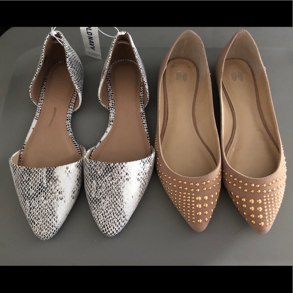 Lot Of 2 Pointed Toe Flats Old Navy Steve Madden